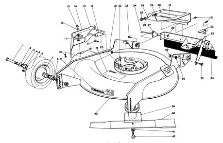 Housing Assembly Diagram and Parts List for 23158 2000001 - 2999999 Toro Lawn Mower