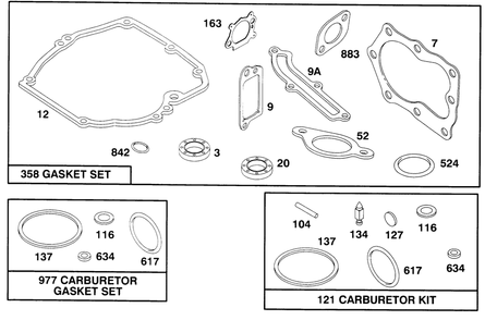 Engine Briggs & Stratton Model 12f802-0667-01 Diagram and Parts List for 20914B 69000001 - 69999999 Toro Lawn Mower