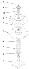 Spindle Housing Assembly No. 27-0870 Diagram and Parts List for 30135 890001 - 899999 Toro Lawn Mower