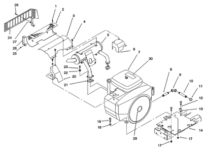 Engine Assembly Diagram and Parts List for 73521 6900001 - 6999999 Toro Lawn Tractor