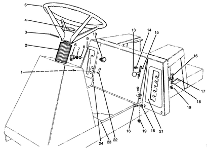 Steering Wheel, Switches & Decals Diagram and Parts List for 70120 4900001 - 4999999 Toro Lawn Tractor