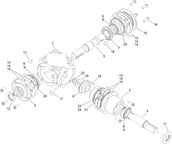 Gearbox Assembly Diagram and Parts List for 74267 403247200-999999999 Toro Lawn Mower
