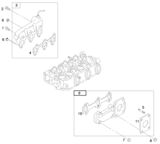 Engine Assembly Diagram and Parts List for 73550 8900001 - 8999999 Toro Lawn Tractor