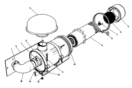 Remote Air Cleaner Kit No. 55-8460 (Optional) Diagram and Parts List for 30718 1000001 - 1999999 Toro Lawn Tractor