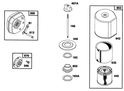 Engine Briggs & Stratton Model 135202-0263-01 Diagram and Parts List for 62924 6900001 - 6999999 Toro Leaf Blower / Vacuum