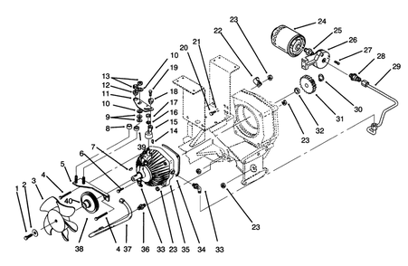 Hydrostatic Transmission Diagram and Parts List for 73421 5901047 - 5999999 Toro Lawn Tractor