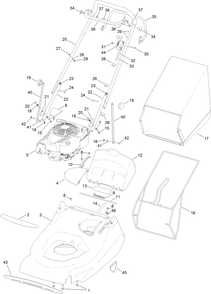 Upper Assembly Diagram and Parts List for 02656 (313000001-313999999)(2013) Toro Lawn Mower