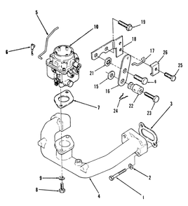 Section 9-Carburetor And Intake Manifold Diagram and Parts List for Y1-16OE01  Toro Lawn Tractor