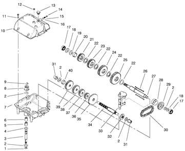 Peerless Transmission Model 700-082 Diagram and Parts List for 30177 990001 - 991351 Toro Lawn Tractor Accessories