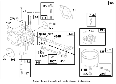 Engine Briggs & Stratton Model 303776-1188-A1 Diagram and Parts List for 30182 690001 - 699999 Toro Lawn Tractor Accessories