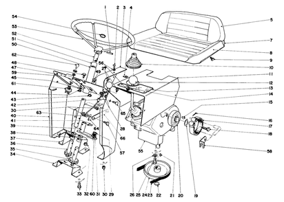 Steering And Transmission Assembly Diagram and Parts List for 57054 0000001 - 0999999 Toro Lawn Tractor