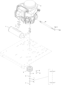 Engine Assembly Diagram and Parts List for 39521 409760523-999999999 Toro Aerator
