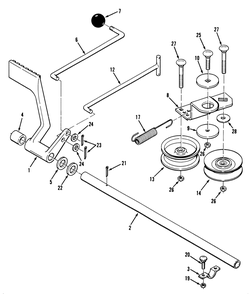 Brake & Idler Assembly (212-H) Diagram and Parts List for 32-12BEA3 1000001 - 1999999 Toro Lawn Tractor