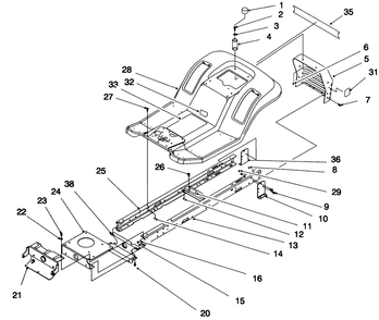 Frame Assembly Diagram and Parts List for 71192 5900001 - 5999999 Toro Lawn Tractor