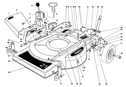 Housing Assembly Model 18005 Diagram and Parts List for 18005 2000001 - 2999999 Toro Lawn Mower