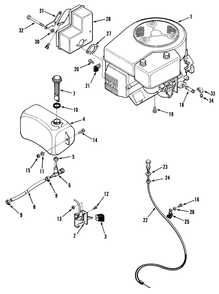 Engine, Fuel & Exhaust Systems-612-Z Diagram and Parts List for Y1-12OE01  Toro Lawn Tractor