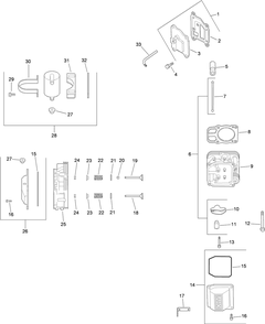 Part Location Diagram of 2484102-S Toro Cylinder Head Gasket Kit (Includes Head Mounting Hardware)