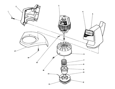 Housing Assembly Diagram and Parts List for 51440 2000001 - 2999999 Toro Trimmer
