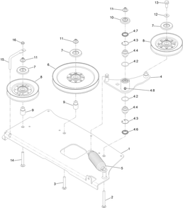 Idler Mount Assembly Diagram and Parts List for 72029 407415806-999999999 Toro Lawn Tractor