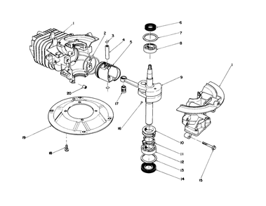 Crankshaft Assembly (Engine No. 47pg6) Diagram and Parts List for 20745C 7000001 - 7999999 Toro Lawn Mower