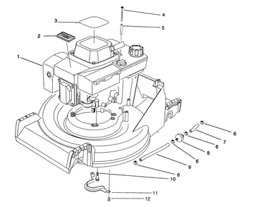 Engine Assembly Diagram and Parts List for 26621B 2000001 - 2999999 Toro Lawn Mower