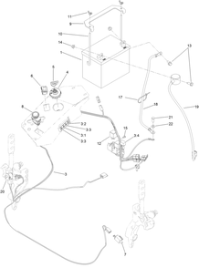 Electrical Assembly Diagram and Parts List for 74141 (316000001-316999999)(2016) Toro Lawn Mower