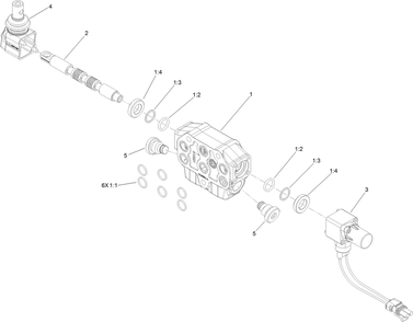 Parallel Valve Section Assembly No. 139-1344 Diagram and Parts List for 22983 410480000 - 411799999 Toro Lawn Tractor Accessories