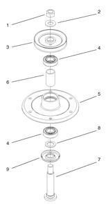 Idler Assembly Diagram and Parts List for 74228 (210000001-210999999)(2001) Toro Lawn Mower