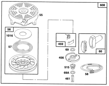 Engine Briggs & Stratton Model 127702-0131-01 Diagram and Parts List for 20903BC 4900001 - 4999999 Toro Lawn Mower