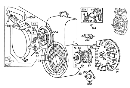 Engine Briggs & Stratton Model No. 252416-0677-01 (Continued) Diagram and Parts List for 38160 5000001 - 5999999 Toro Snow Blower
