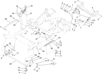 Decklift Assembly Diagram and Parts List for 74901 (312000001-312999999)(2012) Toro Lawn Mower