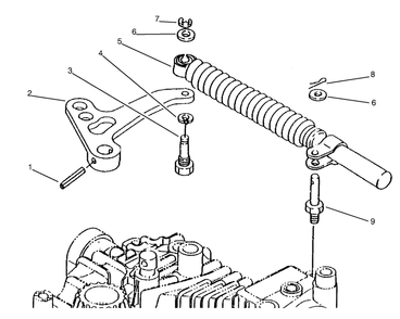 Lever Damper Diagram and Parts List for 72102 8900001 - 8900399 Toro Lawn Tractor