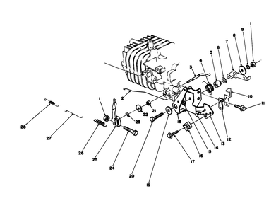 Governor Assembly Diagram and Parts List for 59257 5000001 - 5999999 Toro Engine
