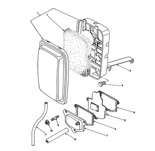 Air Cleaner Diagram and Parts List for 62040 8000001 - 8999999 Toro Generator