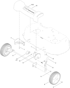 Front Wheel And Height-Of-Cut Assembly Diagram and Parts List for 21491 400000000 - 999999999 Toro Lawn Mower
