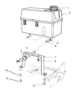 Gas Tank Assembly Diagram and Parts List for 22151 6900001 - 6999999 Toro Lawn Mower