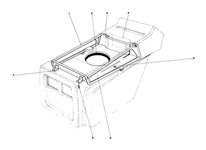 Hood Duct Assembly Model 57360 Diagram and Parts List for 57360 8000001 - 8999999 Toro Lawn Tractor