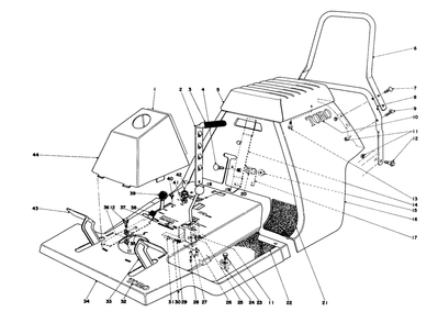 Body And Seat Assembly Diagram and Parts List for 56015 3000001 - 3999999 Toro Lawn Tractor