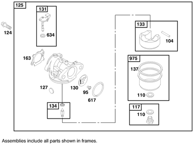Engine Briggs & Stratton Model 127802-1761-E1 Diagram and Parts List for 21012 8900001 - 8999999 Toro Lawn Mower