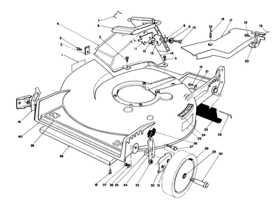 Housing Assembly Diagram and Parts List for 20627C 8000001 - 8999999 Toro Lawn Mower