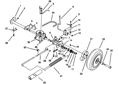 S.P. Rear Axle Assembly (Model No. 20909bc Only) Diagram and Parts List for 20904BC 5900001 - 5999999 Toro Lawn Mower