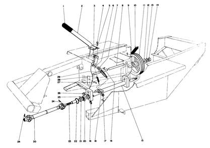 Power Take Off Assembly Diagram and Parts List for 30773 30001 - 30569 Toro Lawn Tractor Accessories