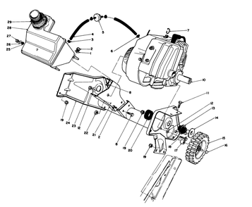 Engine & Main Frame Assembly Diagram and Parts List for 38181 3900001 - 3999999 Toro Snow Blower