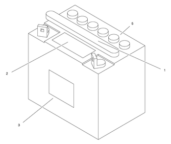 Battery Assembly Diagram and Parts List for 71219 8900001 - 8999999 Toro Lawn Tractor