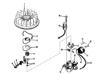 Magnet0 N0. 610694a (7 H.P. Snowthrower Model No. 31677) Diagram and Parts List for 31625 5000001 - 5999999 Toro Snow Blower