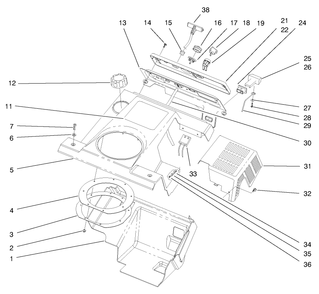 Shroud Assembly Diagram and Parts List for 38411 7900001 - 7999999 Toro Snow Blower