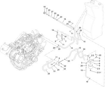 Part Location Diagram of 110-9662 Toro Hose-Fuel