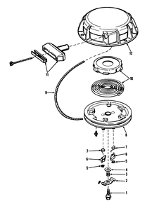 Rewind Starter No. 59o479 Diagram and Parts List for 38085 3000001 - 3999999 Toro Snow Blower
