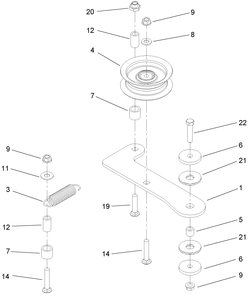 Ilder Assembly Diagram and Parts List for 74409TE (280000001-280999999)(2008) Toro Lawn Mower
