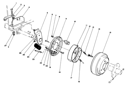 Brake Kit Model No. 30758 (Optional) Diagram and Parts List for 30718 0000001 - 0999999 Toro Lawn Tractor